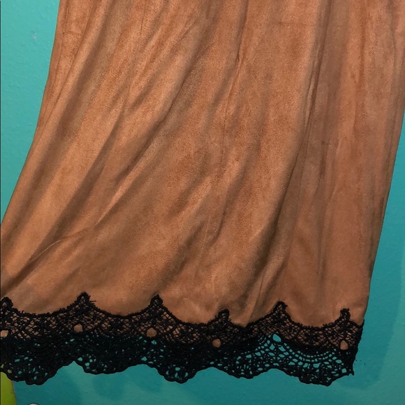 New Missguided faux suede sexy dress w/ black trim fashion nova style - Picture 5 of 10